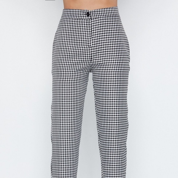 NastyGal Houndstooth Pants - Picture 2 of 6